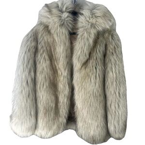 Miu miu oversized faux fur aspen jacket size 40 IT